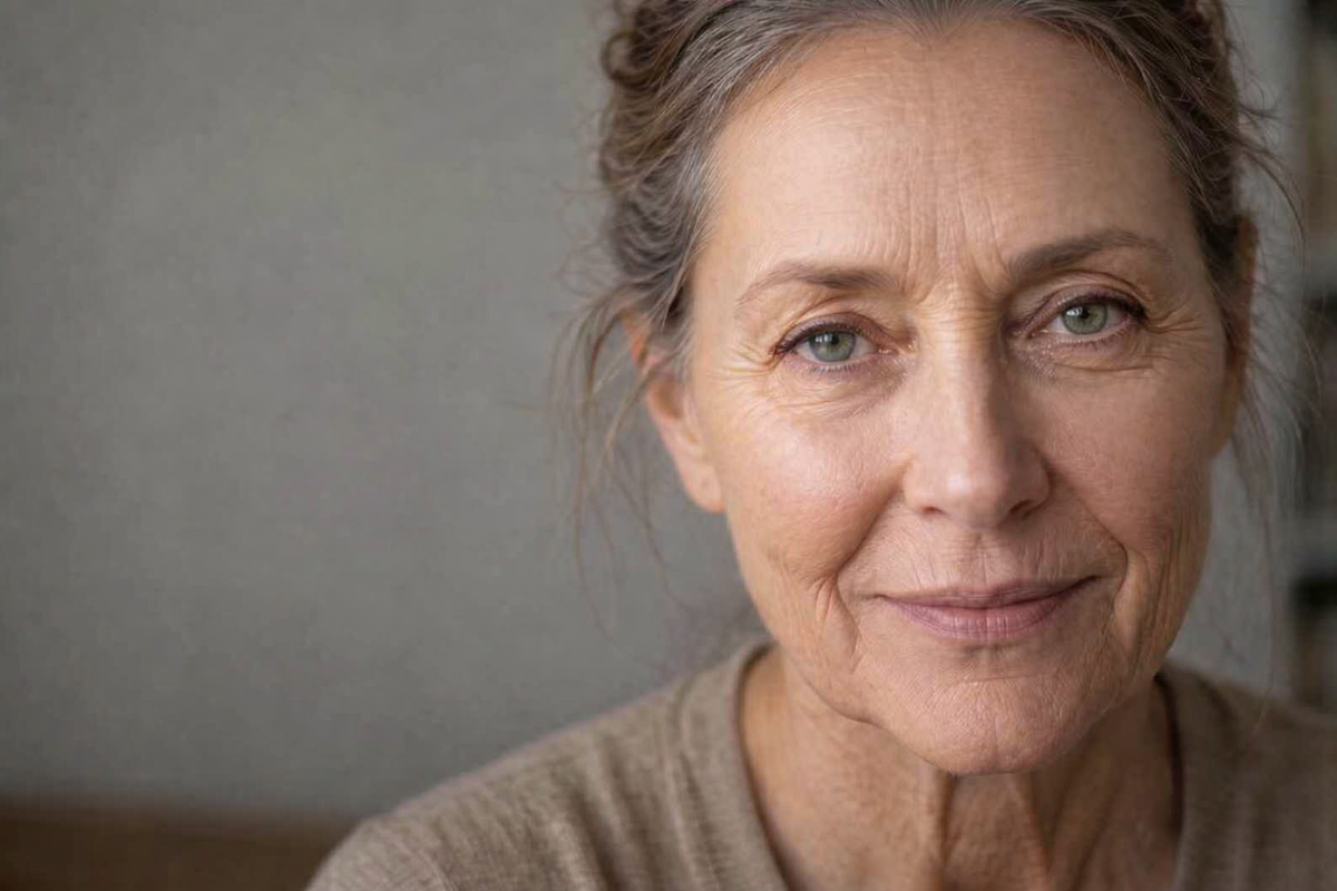 After — skin treated with Lumena